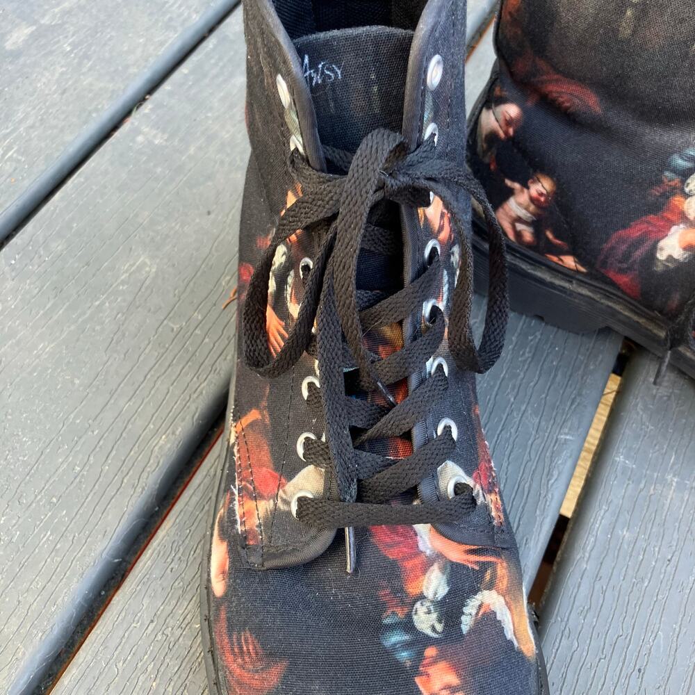 Galartsy Caravaggio lace up boots, renaissance art whimsigoth grunge indie - Picture 4 of 11